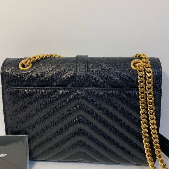 SAINT LAURENT Grain De Poudre Matelasse Chevron - Picture 2 of 8